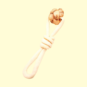 狗玩具2 牛皮缠罗非鱼皮球